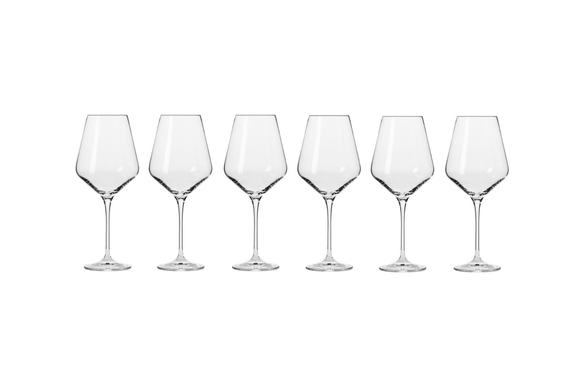 Krosno Avant Garde Wine Glass Red 6pc 490 To 550ml Gift Boxed