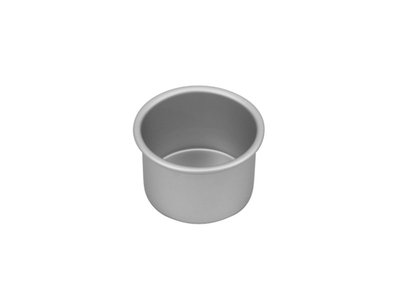 Bakemaster Silver Anodised Round Cake Pan 10 x 7cm-bakemaster-What's Cooking Online Store