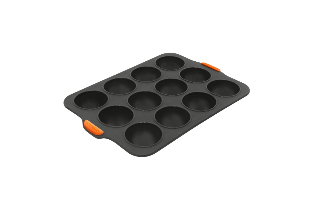 Bakemaster Silicone 12 Cup Dome Tray 35.5 x 24.5cm (6.5 x 3.5cm)