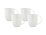 Maxwell & Williams White Basics Diamonds Coupe Mug 370ml Set of 4 Gift Boxed