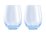 Maxwell & Williams Glamour Stemless Glass 540ML Set of 2 Blue Gift Boxed