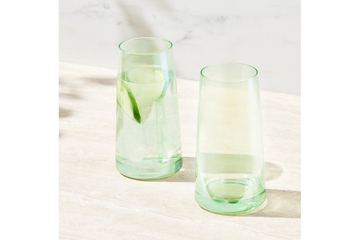 Maxwell & Williams Glamour Highball Glass 480ML Set of 2 Green Gift Boxed