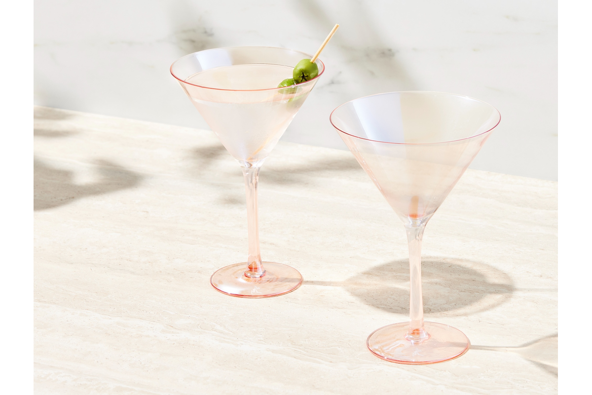 Maxwell & Williams Glamour Martini Glass 230ML Set of 2 Coral Gift Boxed