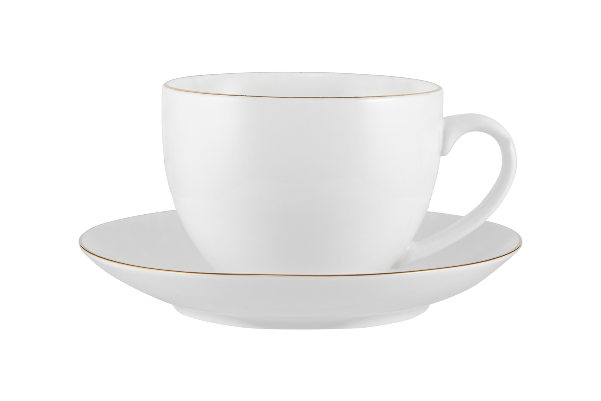 Maxwell & Williams White Gold Cup & Saucer 260ML Gold