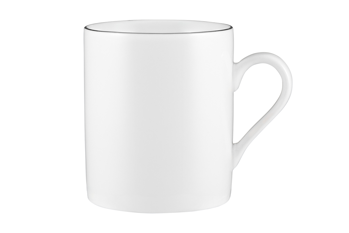 Maxwell & Williams White Platinum Mug Cylindrical 300ML Platinum