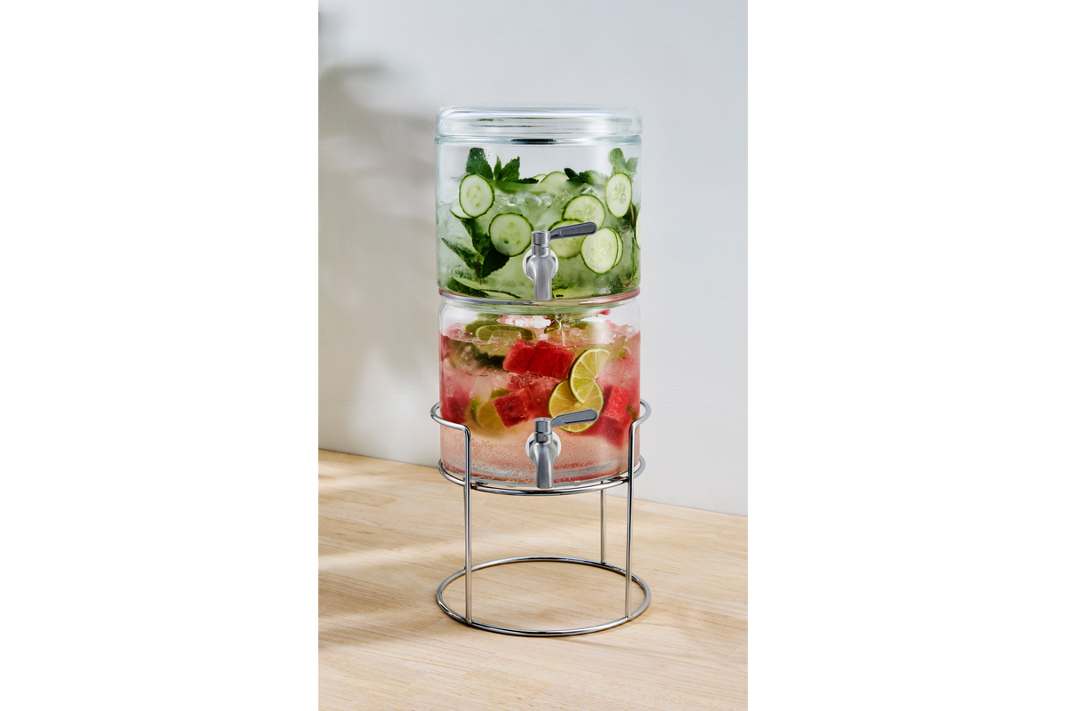 Maxwell & Williams Refresh Dual Beverage Dispenser With Stand 2 X 3800ML Gift Boxed