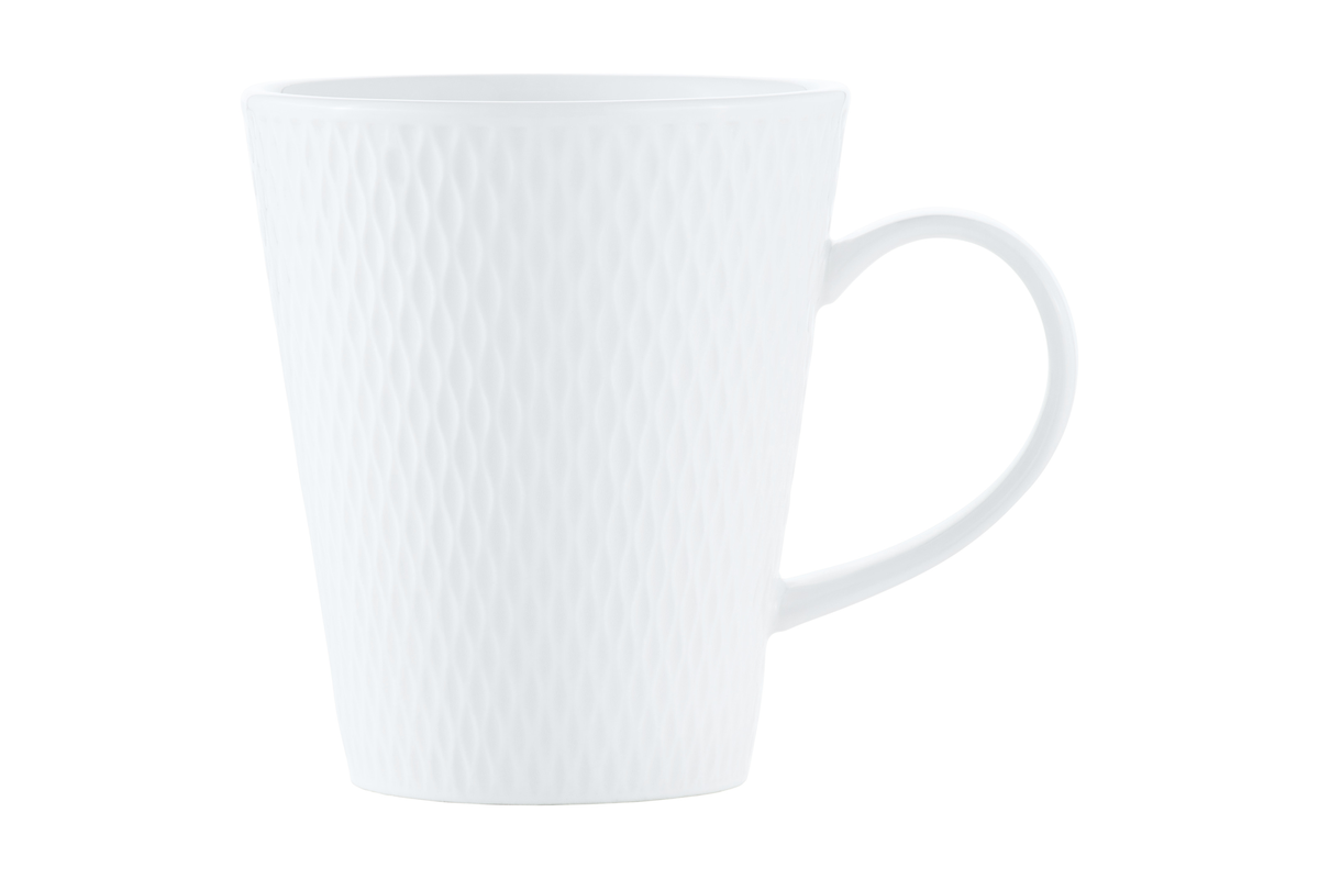 Maxwell & Williams White Basics Diamonds Conical Mug 350ML