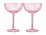 Maxwell & Williams Wicked Pink Goes Good With Green Ribbed Coupe Glass Glinda Set of 2 Gift Boxed