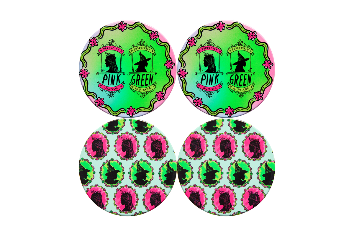 Maxwell & Williams Wicked Magical Ceramic Coaster 10cm Set of 4 Positively Perfect Gift Boxed