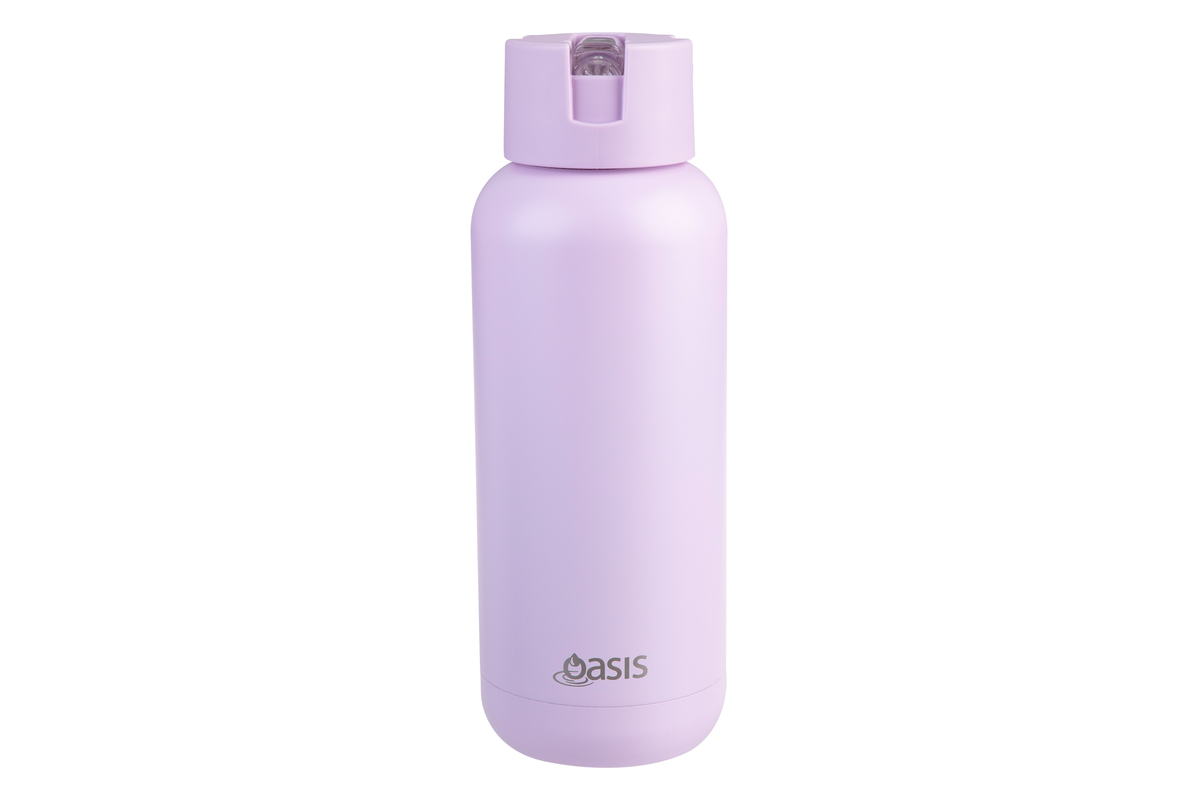 Oasis Stainless Steel Ceramic Moda Triple Wall Insulated Drink Bottle 1 Litre Orchid