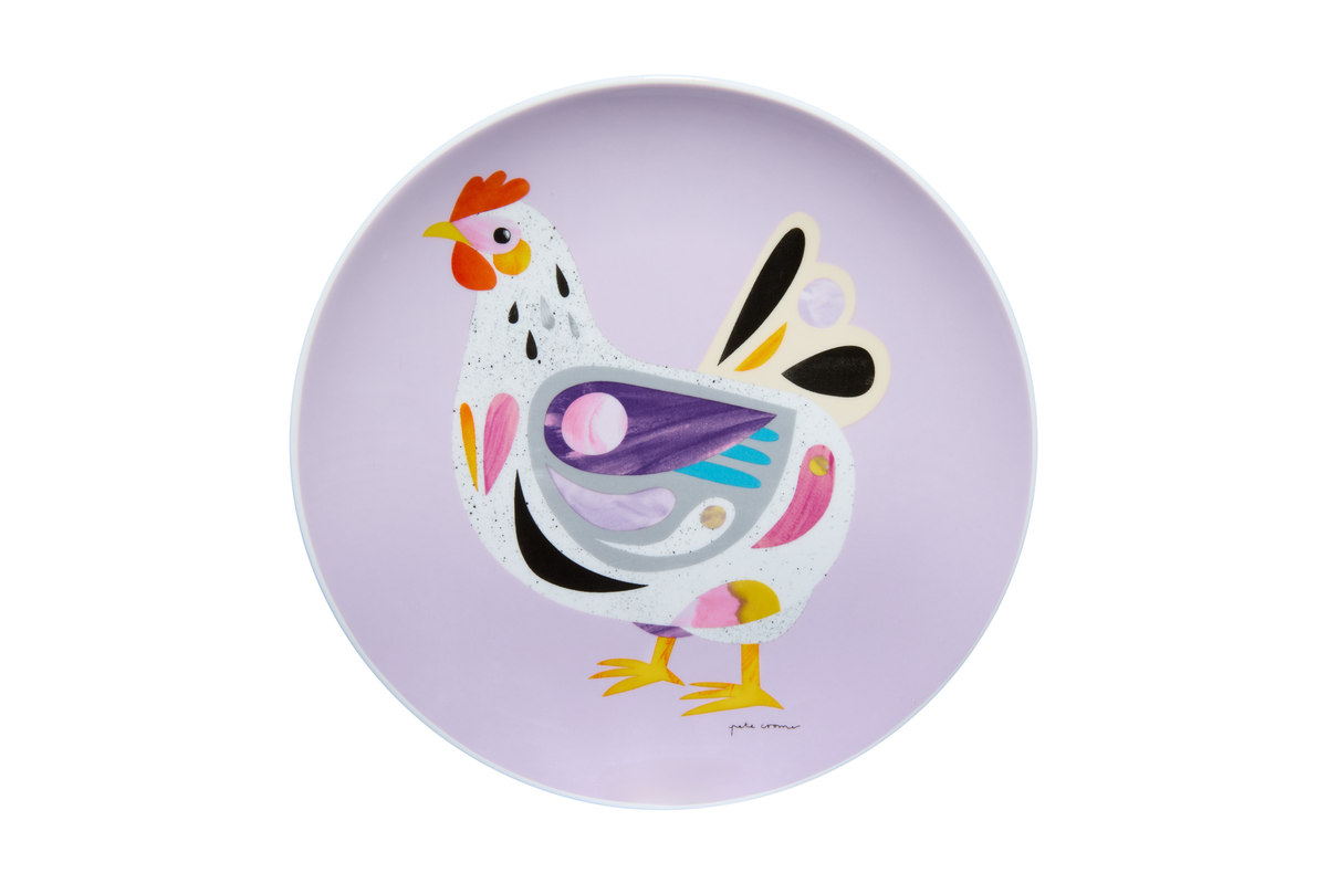 Maxwell & Williams  Pete Cromer Barn Friends Plate 20cm Chook Purple