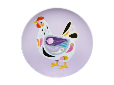 Maxwell & Williams  Pete Cromer Barn Friends Plate 20cm Chook Purple-maxwell-and-williams-What's Cooking Online Store