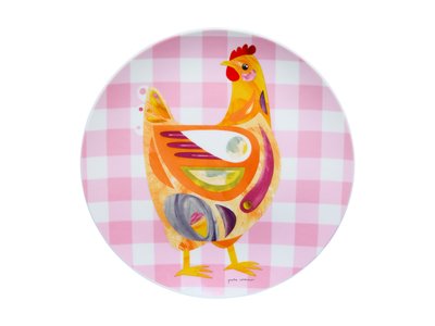 Maxwell & Williams  Pete Cromer Barn Friends Plate 20cm Chook Pink-maxwell-and-williams-What's Cooking Online Store
