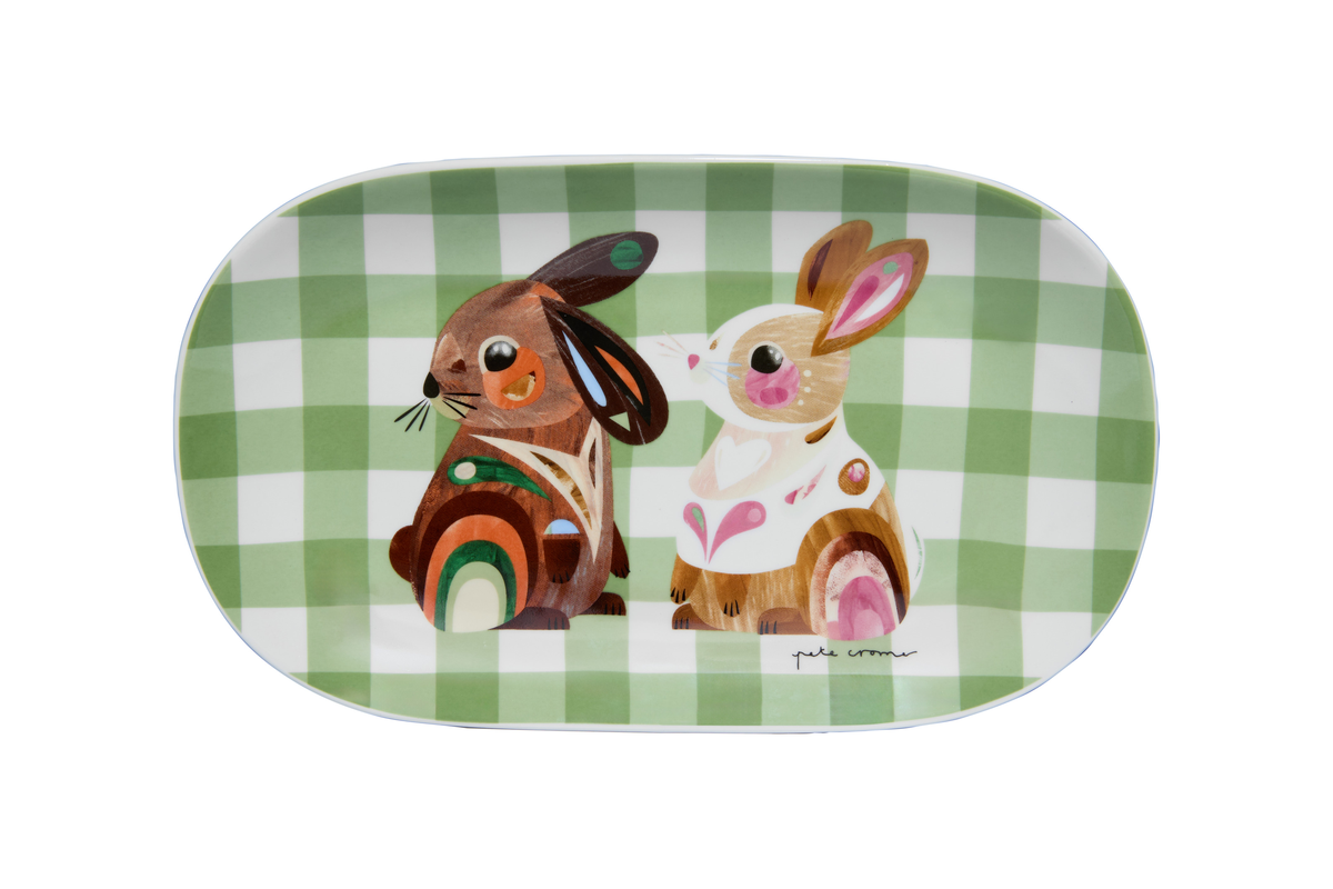 Maxwell & Williams  Pete Cromer Barn Friends Oblong Platter 26x15cm Bunny Gift Boxed