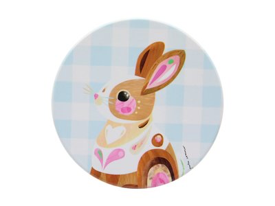 Maxwell & Williams  Pete Cromer Barn Friends Ceramic Round Coaster 10cm Blue Bunny-maxwell-and-williams-What's Cooking Online Store