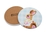 Maxwell & Williams  Pete Cromer Barn Friends Ceramic Round Coaster 10cm Blue Bunny