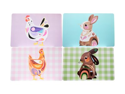 Maxwell & Williams  Pete Cromer Barn Friends Placemat Reversible 43x28cm Set of 4 Assorted-maxwell-and-williams-What's Cooking Online Store