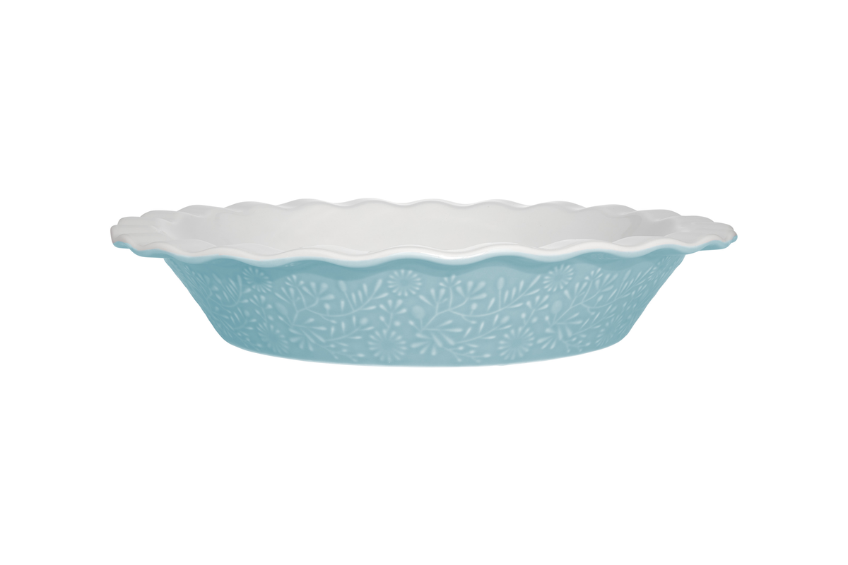 Maxwell & Williams Blooms Fluted Pie Dish 21.5x4cm Blue Gift Boxed