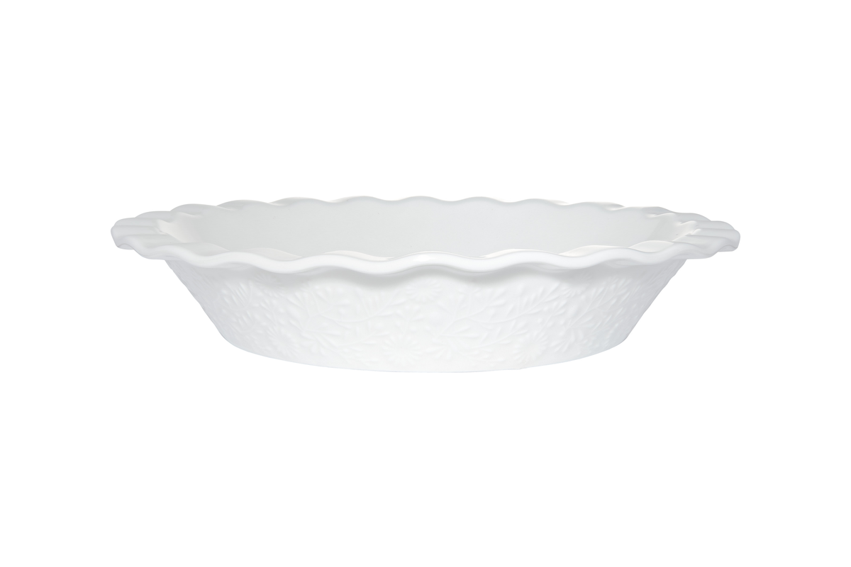 Maxwell & Williams Blooms Fluted Pie Dish 21.5x4cm White Gift Boxed