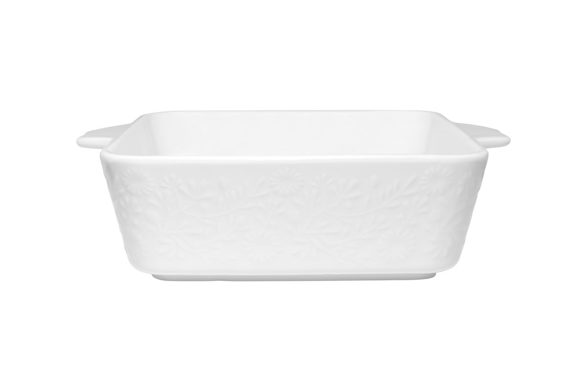 Maxwell & Williams Blooms Square Baker 19x19x6.5cm White Gift Boxed