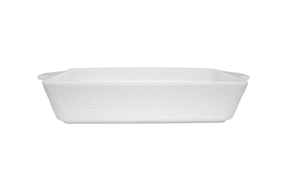 Maxwell & Williams Blooms Rectangular Baker 27x19x6.5cm White Gift Boxed