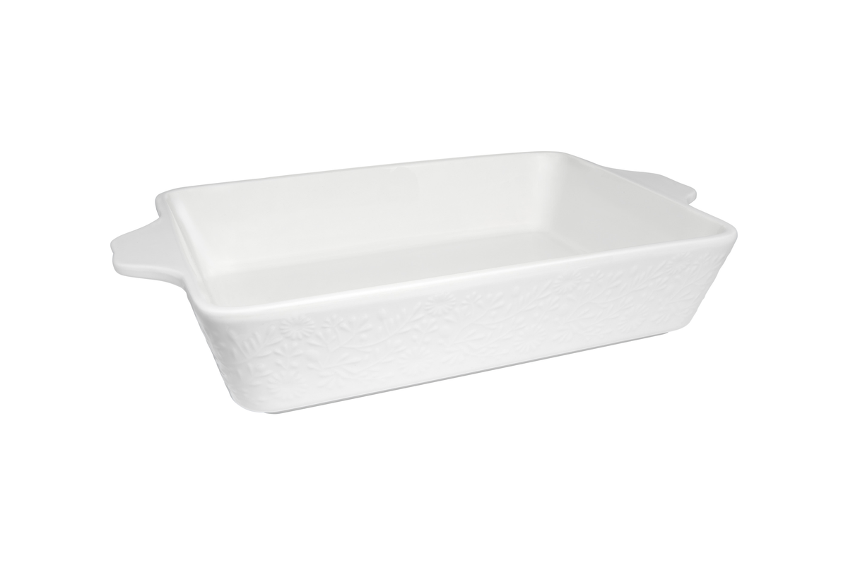 Maxwell & Williams Blooms Rectangular Baker 32x22x6.5cm White Gift Boxed