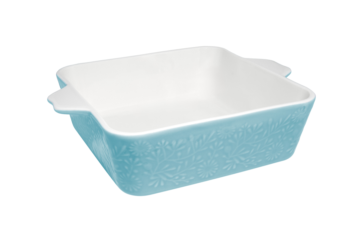 Maxwell & Williams Blooms Square Baker 19x19x6.5cm Blue Gift Boxed