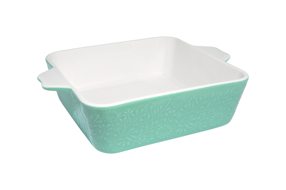 Maxwell & Williams Blooms Square Baker 19x19x6.5cm Green Gift Boxed