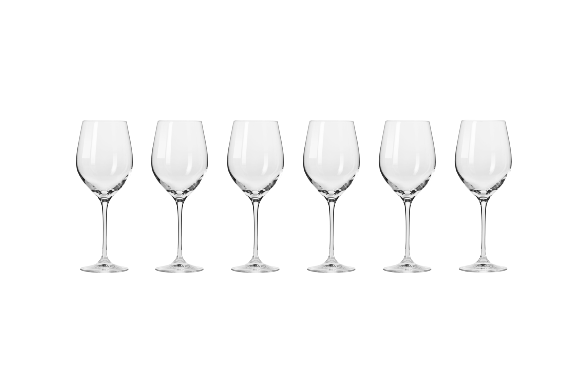 Krosno Harmony Wine Glass 6pc 370 To 430ml Gift Boxed