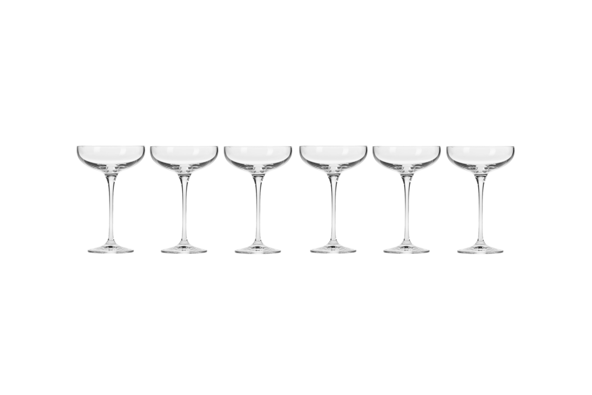 Krosno Harmony Champagne Coupe 6pc 240 To 280ml Gift Boxed