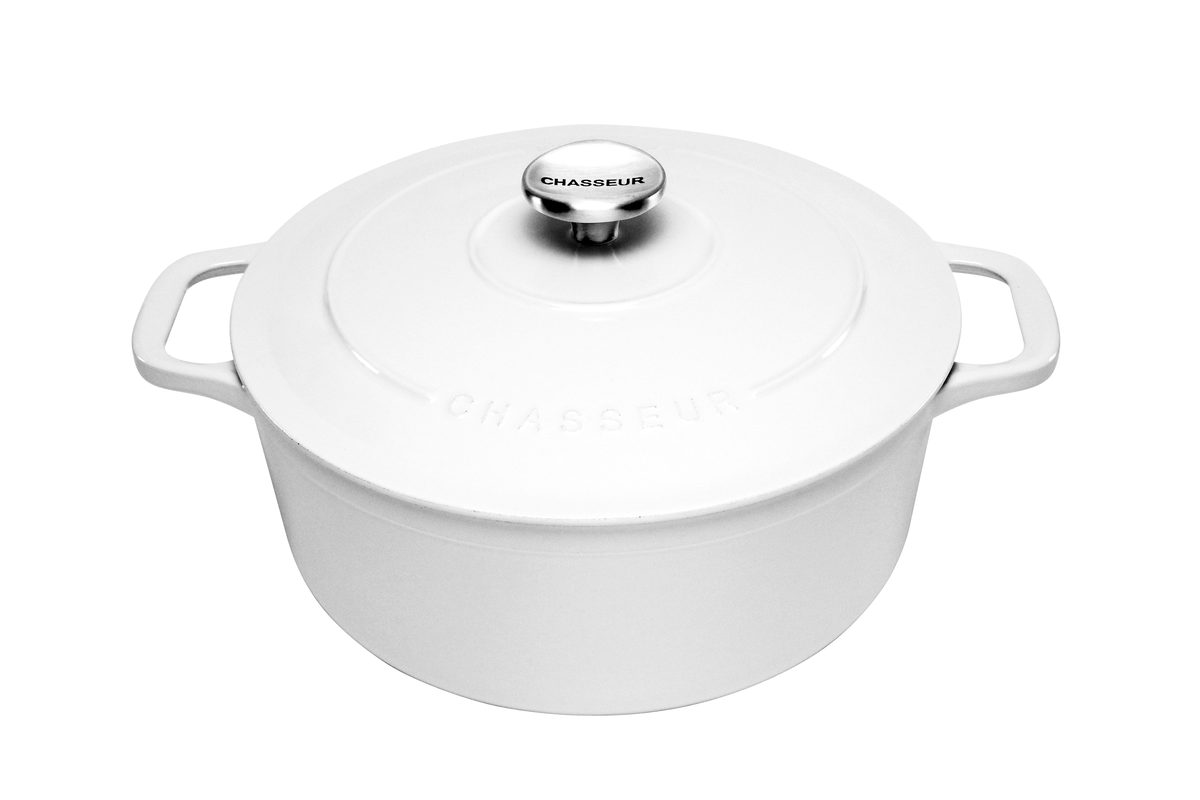 Chasseur Round French Oven 24cm 4 Litre White