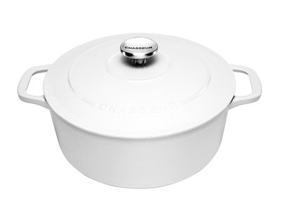 Chasseur Round French Oven 24cm 4 Litre White-chasseur-What's Cooking Online Store